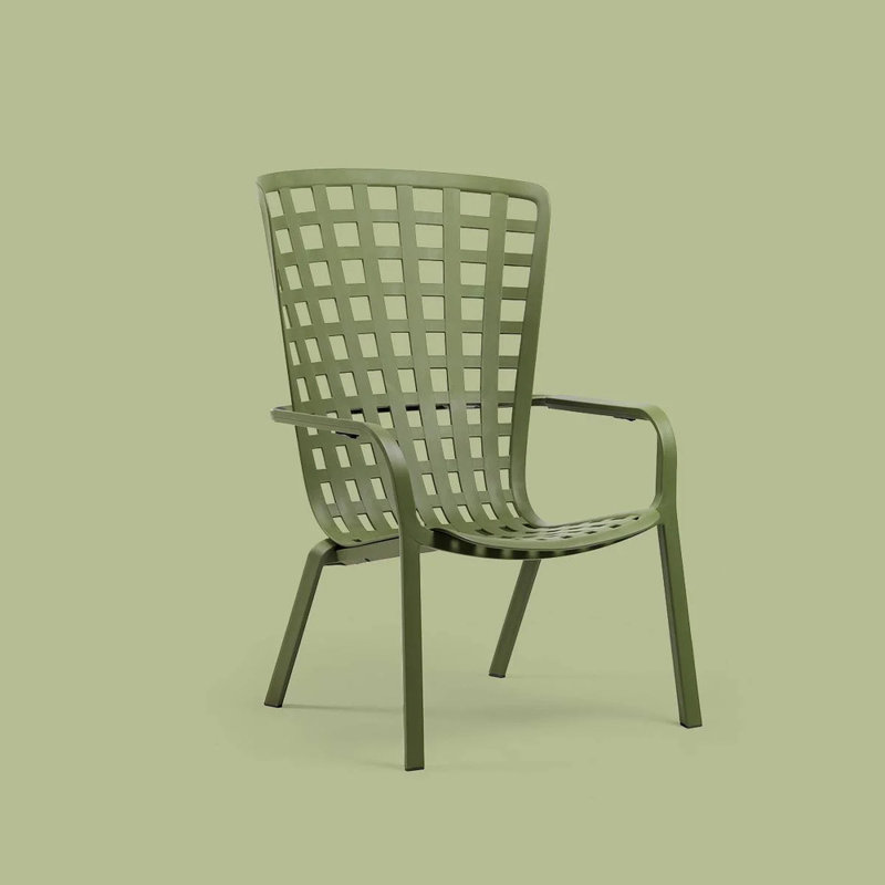 Folio Outdoor Lounge Chair, Agave