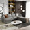 Canapé modulaire en U modulaire réversible avec siège de rangement