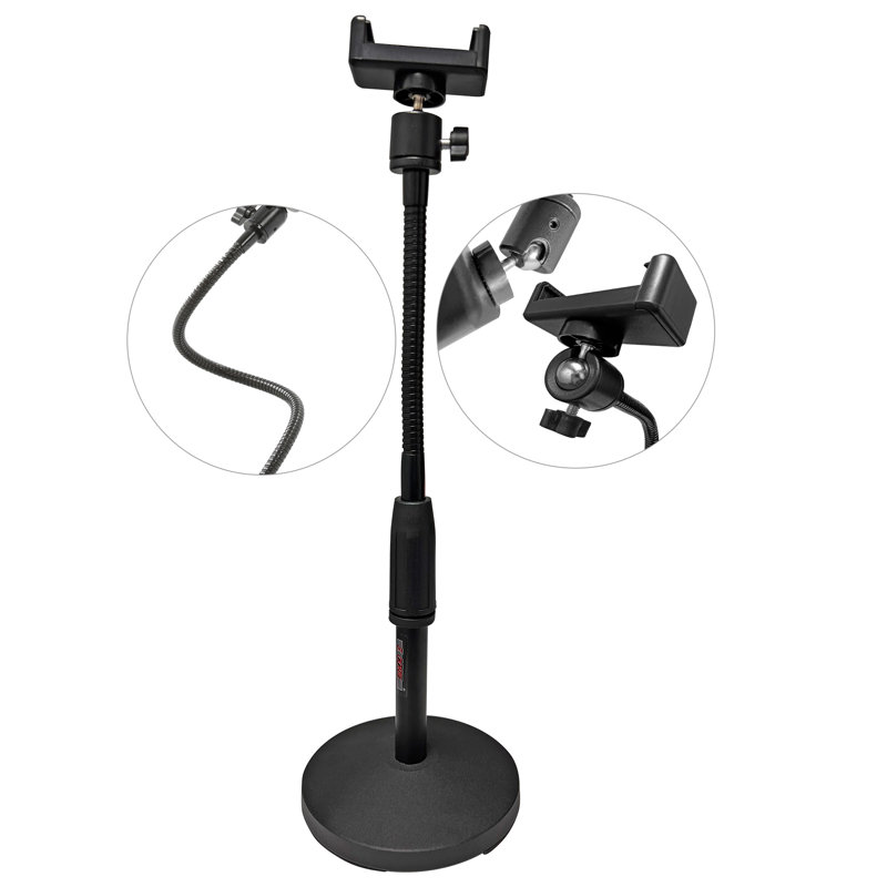 5 Core Cell Phone Stand Adjustable Height & Angle Gooseneck Stand for Desk Flexible Arm
