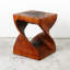 Amardev Abstract Solid Wood End Table-126186943-126699396