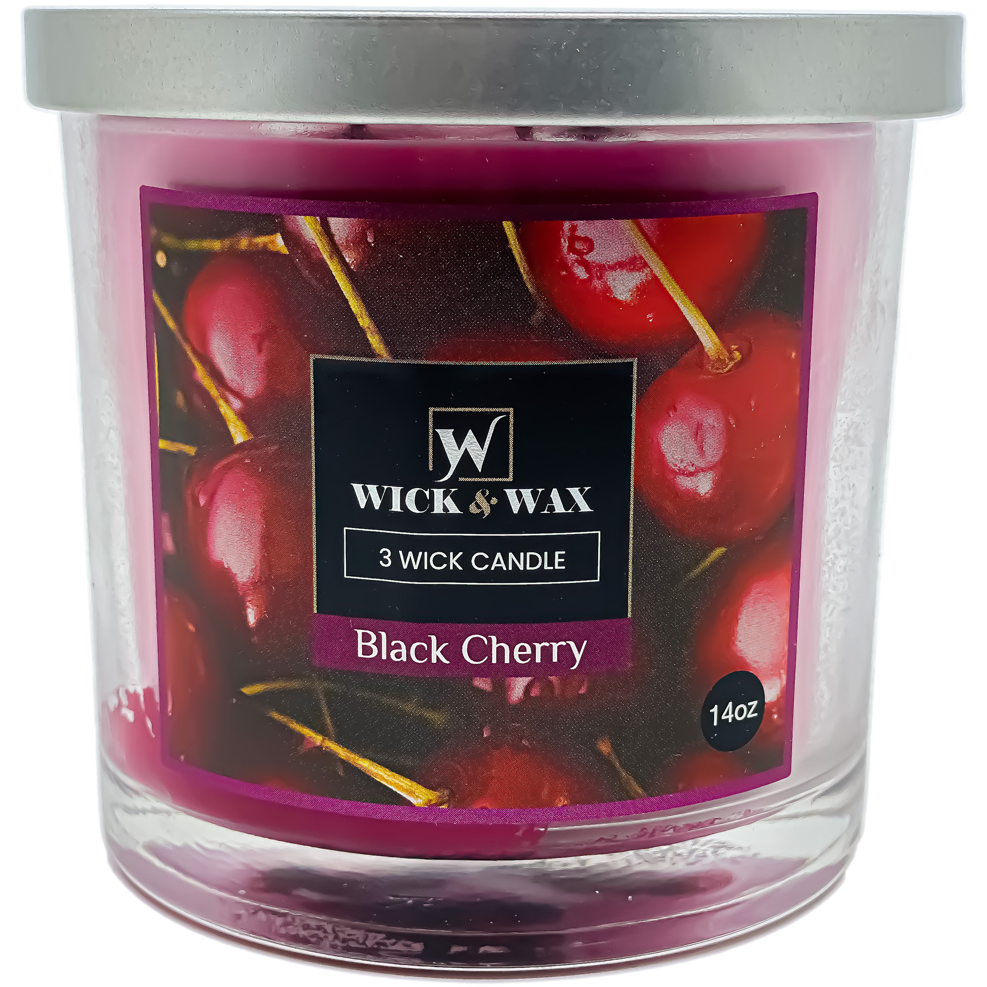 Nicole Fantini Collection Black Cherry Scented Jar Candle (3wick