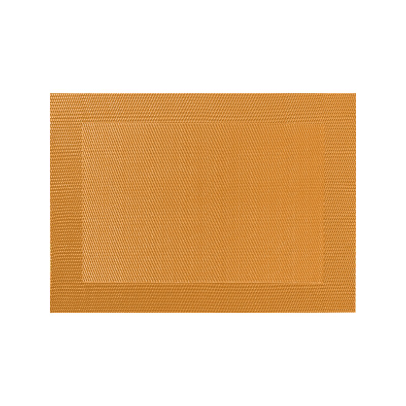 Ensemble de 4 napperons rectangulaires en vinyle, Tournesol / orange