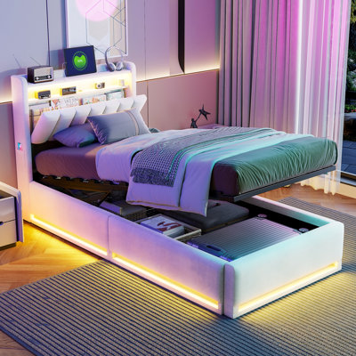 Upholstered Ottoman Storage Bed
