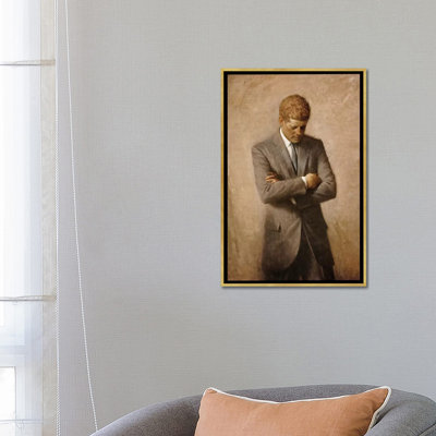 Portrait du président John Fitzgerald Kennedy par John Parrot - reproduction d'art