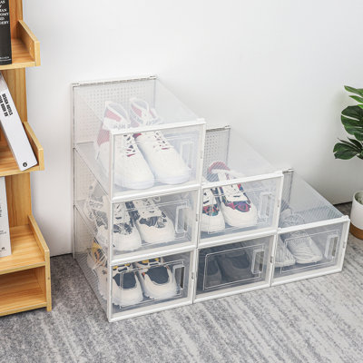6 Pair Stackable Shoe Storage Box