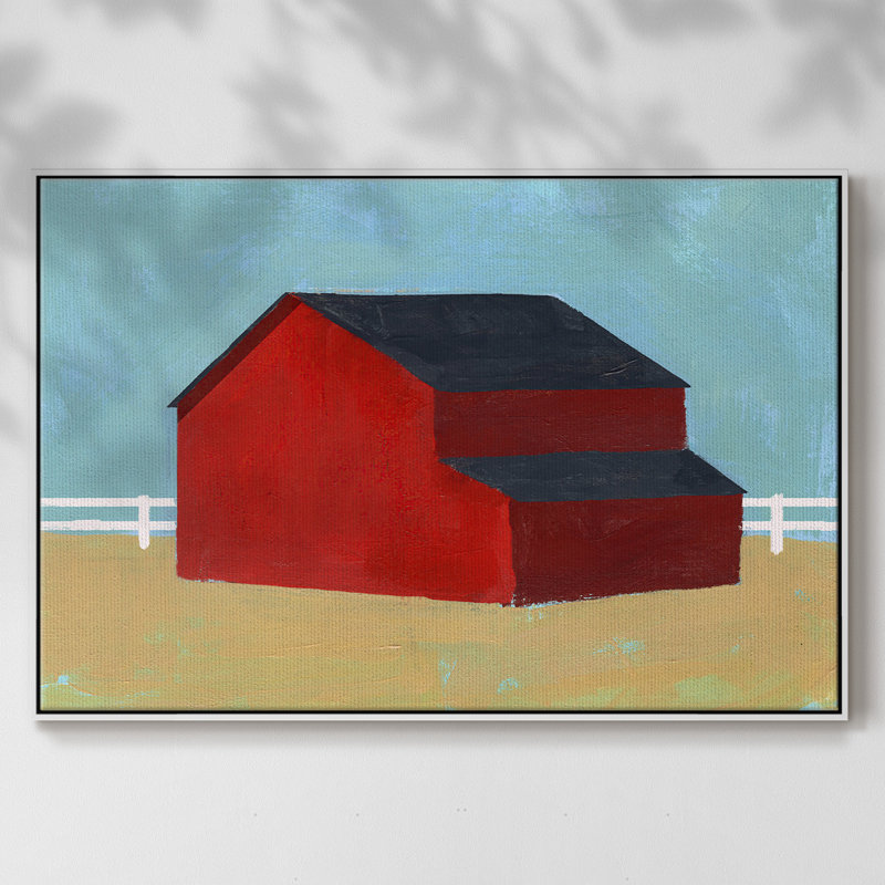 Big Red One II, reproduction d'art sur toile, H 25 po x l 37 po x P 2 po, Cadre blanc