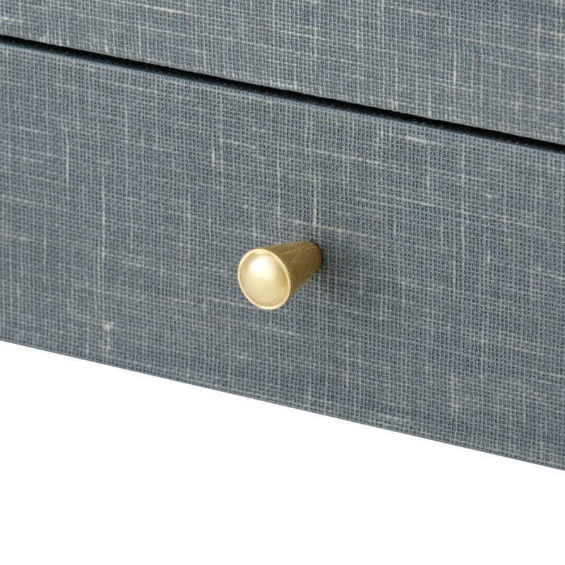 Claudette Writing Desk, Gray/Brass