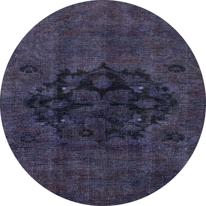 Abstract Multi Area Rug, Round 5'