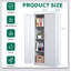 Armoire de rangement en métal 71 po, armoire à outils en acier verrouillable-1219998194