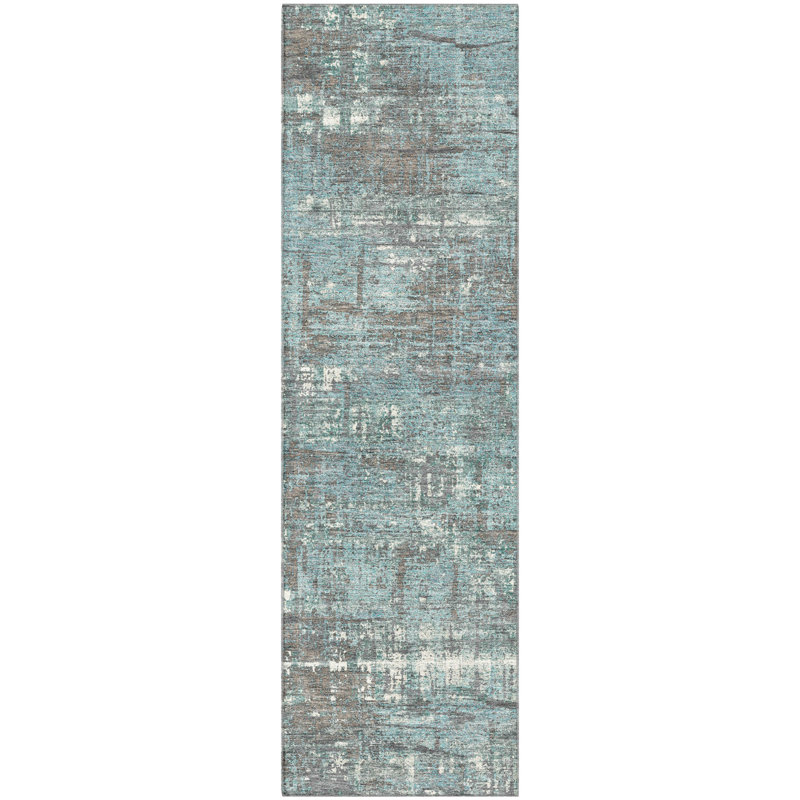 Premium Machine Washable Mouton Geometric Rug, Runner 2'3" x 7'6"