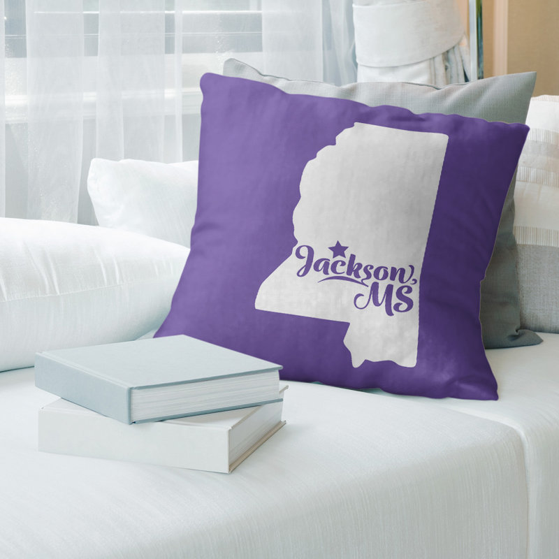 Coussin de minnesota duluth, Jackson, 20 po x 20 po, Mauve