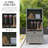 PE Rattan Pool Towel Rack With 2 Storage Shelves Basket Mixed Gray-1602972957