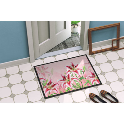 Madalyn Non-Slip Floral Outdoor Doormat