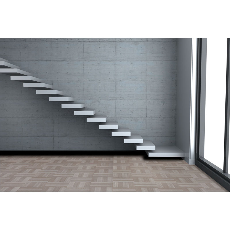 Carrelage à quatre doigts 12 po x 12 po x 1,2 mm Mosaico Clasico, Bois gris cendré