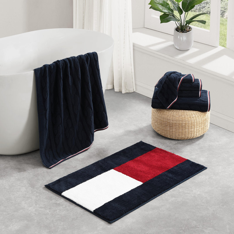 Ensemble de serviettes 6 pièces Tommy Hilfiger, Bleu