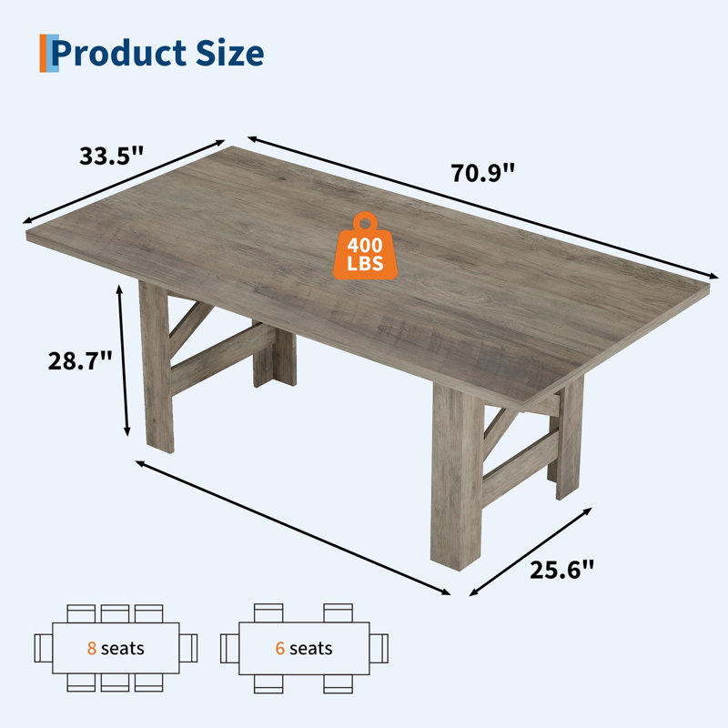 Dining Table, Grey