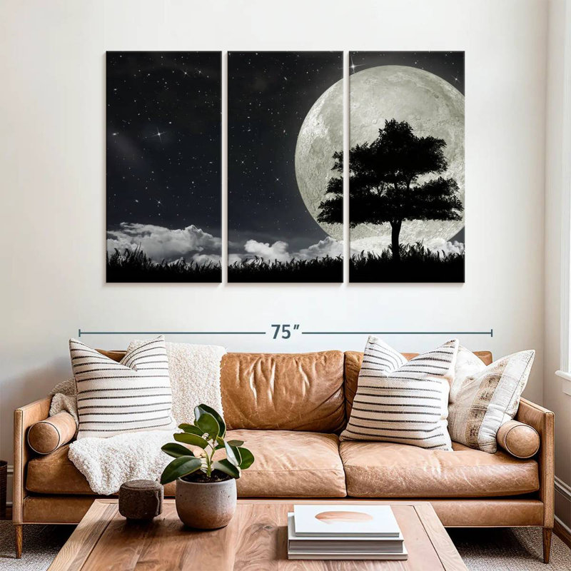 Oberle Tree In Moonlight, 42" H x 65" W