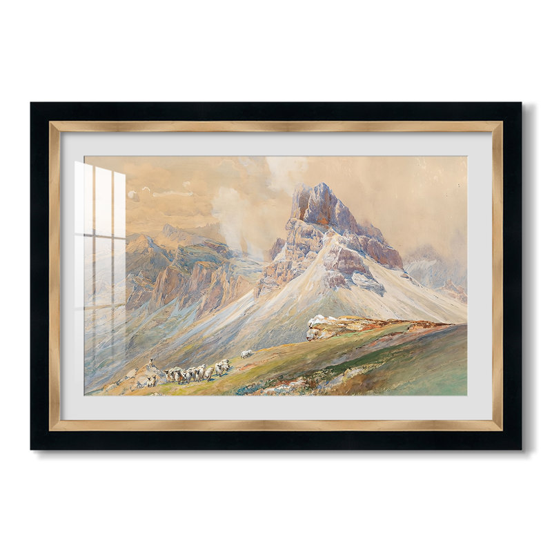From the Dolomites (Aus den Dolomiten), 1904 - Edward Theodore Compton - Toile encadrée sur mesure, 29 x 41, Oui