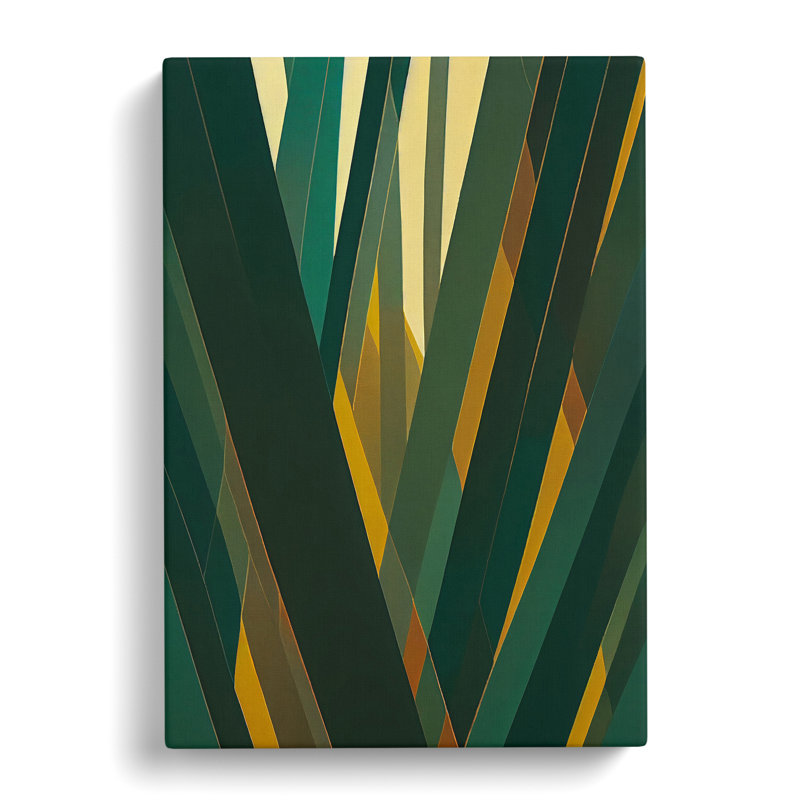 Block Print Forest Abstract No.4 - Unframed - Wrapped Canvas, 76cm H x 50cm W x 3cm D