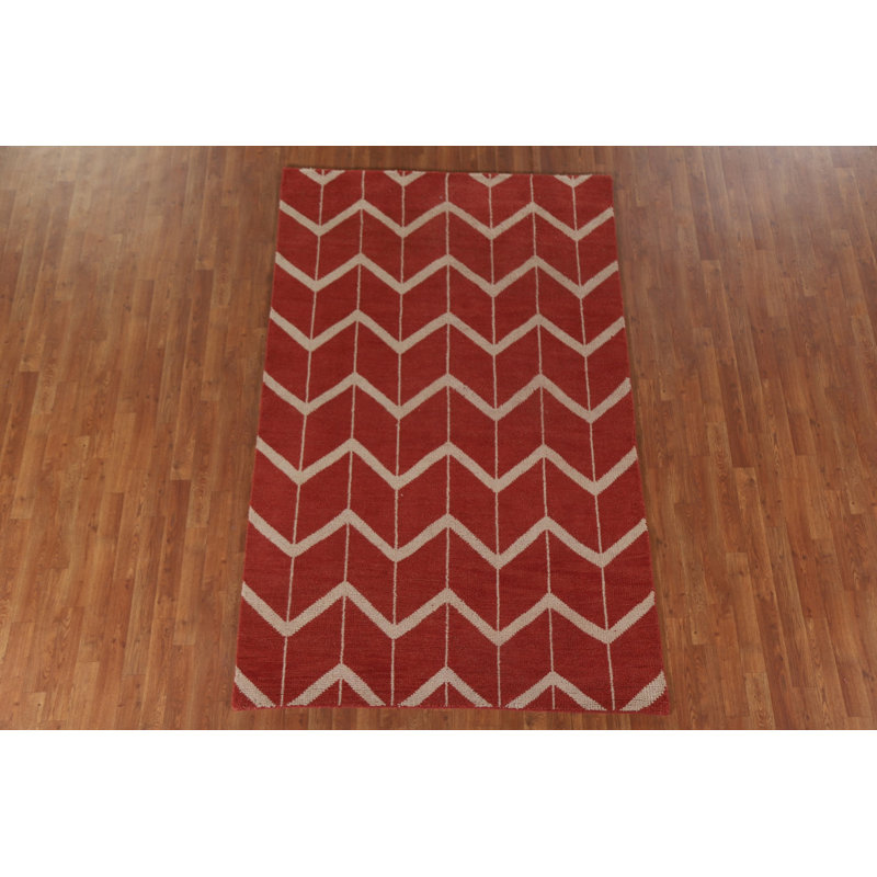 Tapis oriental rouge fait à la main 5 x 8 Gabbeh
