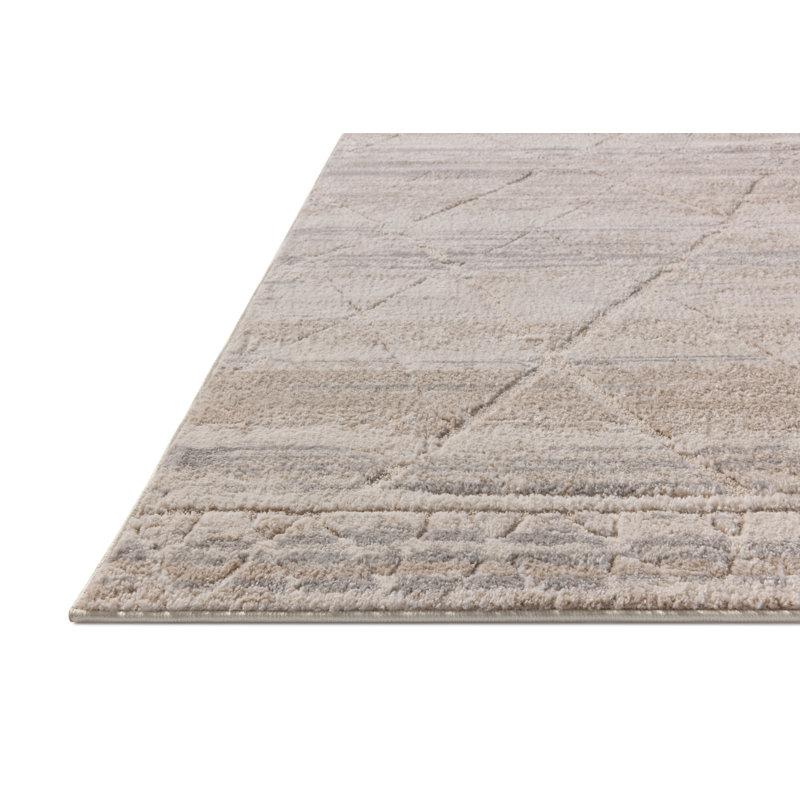 Ivory and Natural High Pile Braided Wool Area Rug