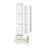 Upholstered Glass Door Cabinet with Ceiling Light,Wine Cabinet with Adjustable Shelves
