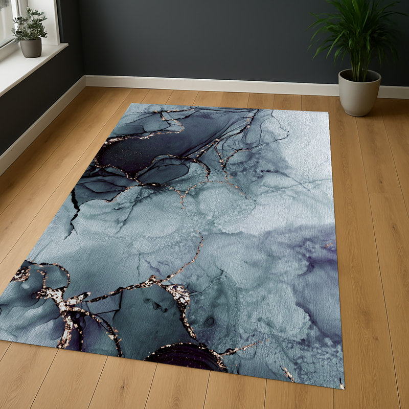 Marble Area Rug, Rectangle 140 x 200 cm