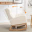 Chaise berçante de 27,3 po de largeur avec pieds et repose-pieds en bois massif-1406929020