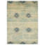 Tapis décoratif bleu clair en laine noué à la main de conception unique 5 pi 7 po x 7 pi 9 po Dezmund