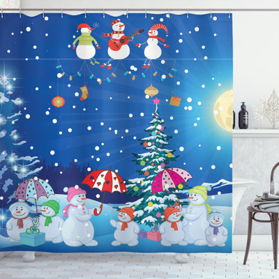 Shower Curtain with Hooks Included