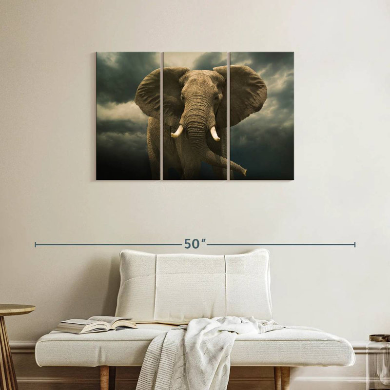 Brampt Male Elephant, 24" H x 38" W