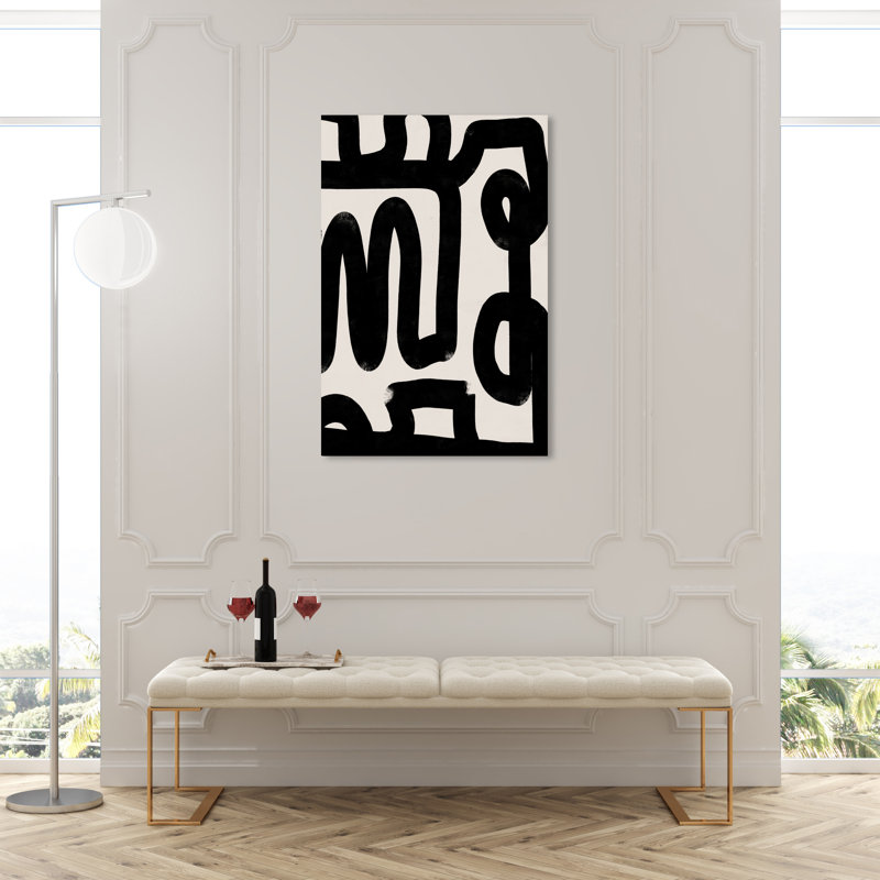 Bold Brush Stroke Lines And Swirls Print by Oliver Gal, Wrapped Canvas, 45" H x 30" W