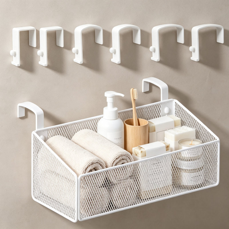 Metal Mesh Bedside Hanging Organizer