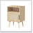 22.83'' H Rattan Nightstand With Door, Open Shelf, And Solid Wood Legs For Small Spaces, Elegant And Functional