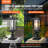 2 Pack Dusk To Dawn Outdoor Post Light, 17.72 In, Waterproof Lamp Post Light Fixtures With 3.5 In Pier Mount Base Glass Shade, Lightning-Proof Exterior Pole Column Light For Patio Garden Pathway