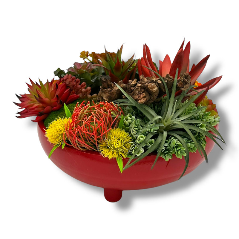 Vase en bois cerise rouge
