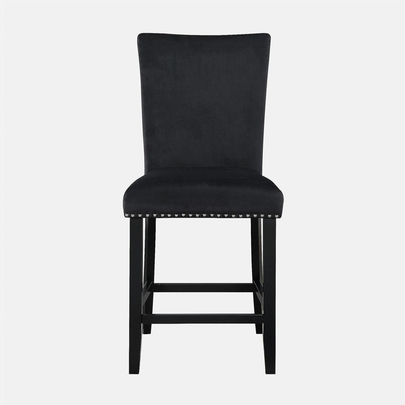Ensemble de tabourets de bar noirs MIKHA (2 pièces)
