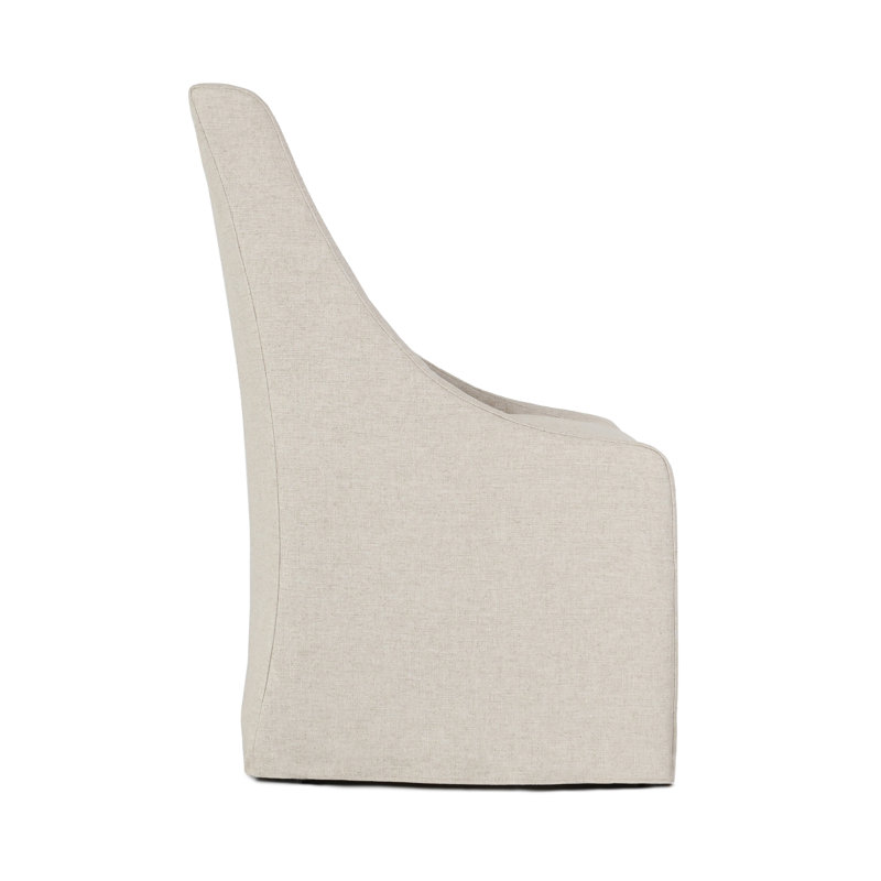 Seneca Upholstered Dining Chair, French Beige Basketweave