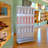 Two-Sided Double Pegboard Floor Display on Wheeled Base. Combined Panel Size: 32"W x 60"H