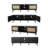 Tv Stand For 60/65/75 Inch Tv, Farmhouse Slatted Door Tv And Media Console Table With Drawer