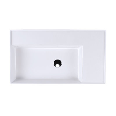 LACAVA Aquaotto 18.125'' White Porcelain Rectangular Bathroom Sink with Overflow