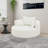 Modern Minimalist 360 Degree Swivel Chenille Fabric Upholstered Accent Barrel Chair-597714571