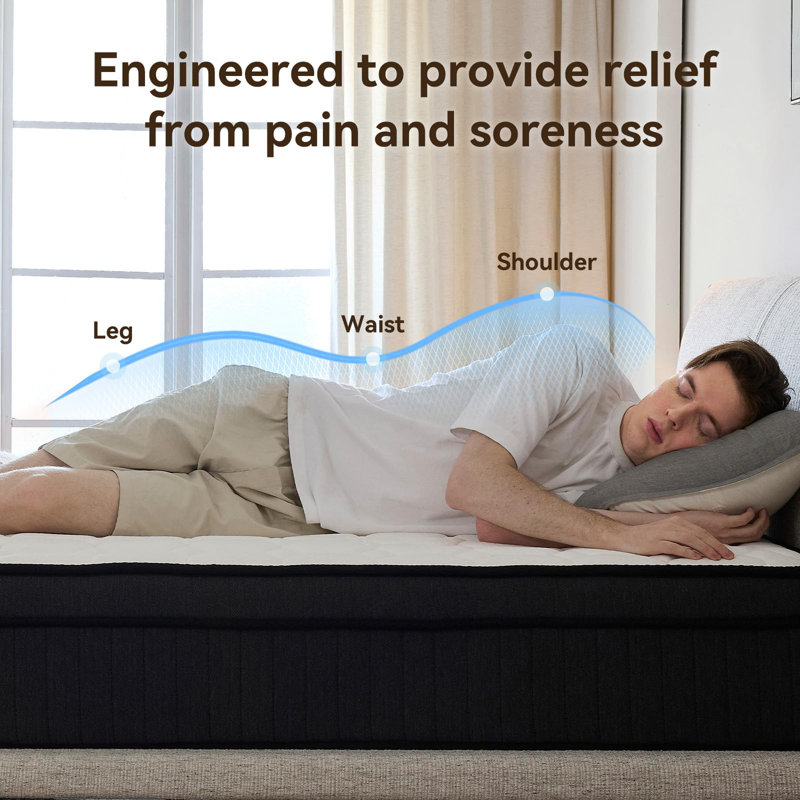 Matelas hybrides mi-ferme 10 pouces, Grand lit