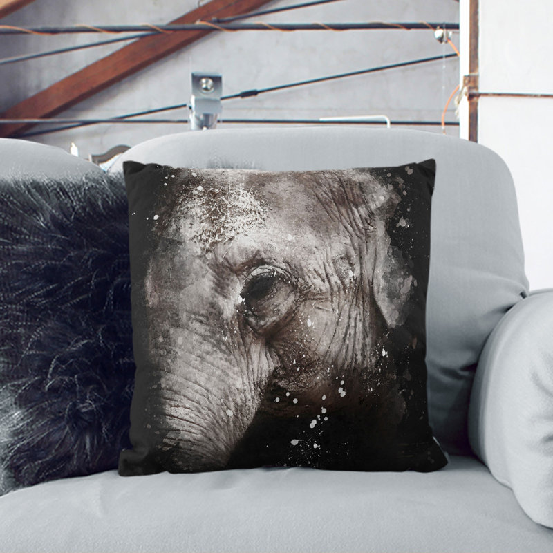 Elephant Vol.3 Paint Splash Scatter Cushion, 55cm H x 55cm W x 20cm D