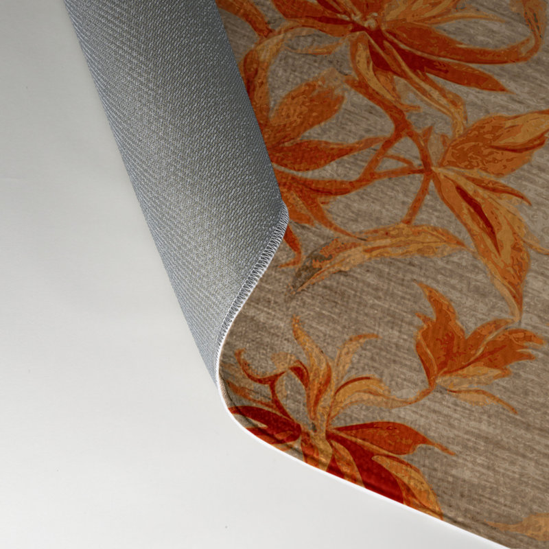 Tapis beige d'intérieur et d'extérieur Botanical, Rectangulaire 3 pi x 5 pi