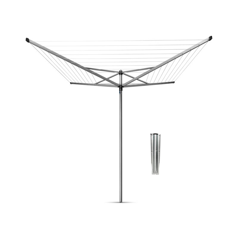 Corde à linge d'extérieur (200 pi) avec piquet de terre en métal Brabantia