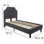 Base de lit plateforme tapissier arquée avec capitonnage Aluino - Aucun sommier tapissier requis-28940815-28940810