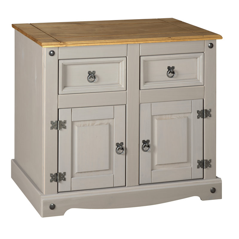 Wamego 87cm Solid Wood Sideboard