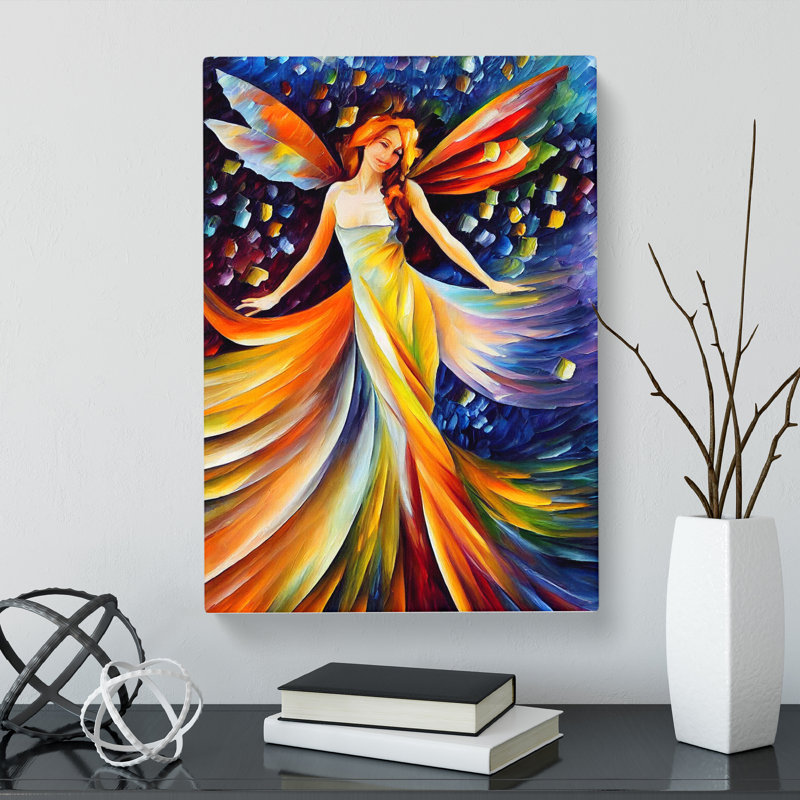 Justa Fairy In Colour - Wrapped Canvas, 60cm H x 40cm W x 3cm D