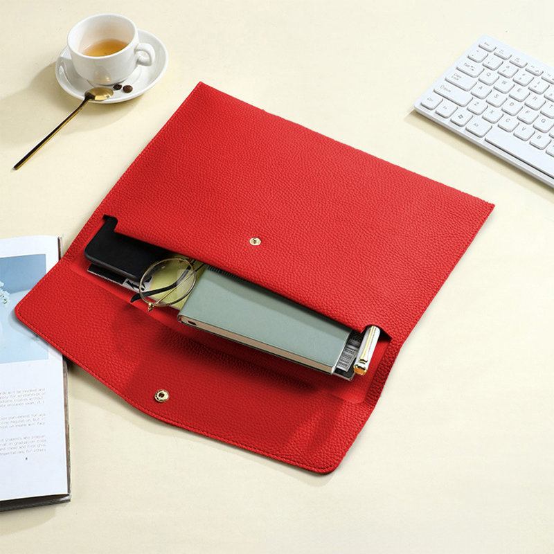 Sac à dos à dossiers et enveloppes en cuir imperméable à l'eau, Rouge